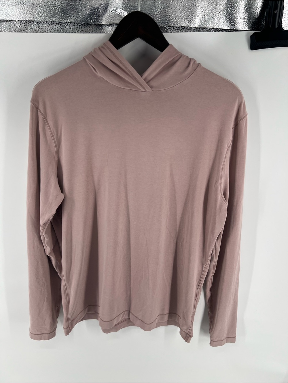 Men's Public Rec Lightweight Hooded Long-Sleeve Top - Dusty Rose, M,